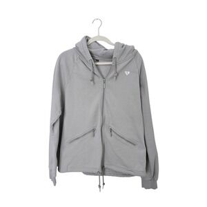 Womens Best Zip Up Hoodie Women Medium Grey Full‎ Zip Drawstring Hem